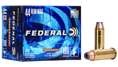 Federal C44B Power-Shok Handgun 44RemMag 180gr Jacketed Hollow Point 20 Per Box/25 Case