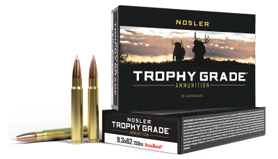 Nosler 48634 Trophy Grade  9.3mmx62Mauser 250gr Nosler AccuBond 20 Per Box/10 Case