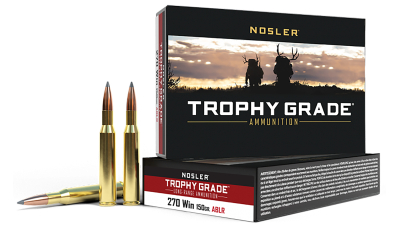 Nosler 60125 Trophy Grade Long-Range 270Win 150gr Nosler Spitzer AccuBond Long Range 20 Per Box/10 Case