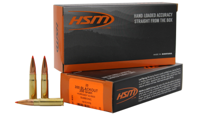 HSM 300BLK1N Match  300 Blackout 208 gr Hornady A Max 20 Per Box/ 25 Case