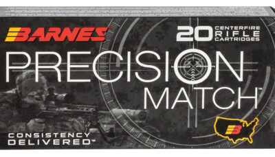 Barnes Bullets 30848 Precision Match  5.56x45mmNATO 85gr Open Tip Match Boat Tail 20 Per Box/10 Case