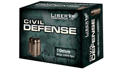 Liberty Ammunition LACD10032 Civil Defense  10mmAuto 60gr Lead Free Fragmenting Hollow Point 20 Per Box/50 Case