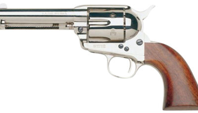 Taylors & Company 555121 1873 Cattleman 45 Colt (LC) Caliber with 4.75" Barrel, 6rd Capacity Cylinder, Overall Nickel-Plated Finish Steel & Walnut Grip