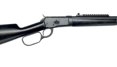 Taylors & Company 220093 1892 Alaskan Take-Down 44 Rem Mag Caliber with 7+1 Capacity, 16" Barrel, Matte Black Metal Finish & SoftTouch Black Synthetic Stock Right Hand (Full Size)