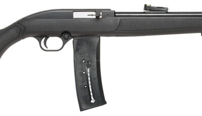 Mossberg 37073 702 Plinkster Full Size 22 LR 25+1 18" Blued Steel Barrel, Blued 3/8" Dovetail Receiver, Black Fixed Synthetic Stock, Right Hand