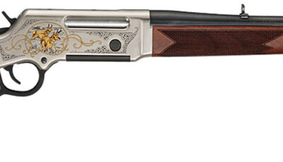 Henry H014WL243 Long Ranger Wildlife Full Size 243 Win 4+1 20" Blued Steel Barrel, Engraved Nickel-Plated w/24K Gold Inlay Steel Receiver, American Walnut Stock Right Hand