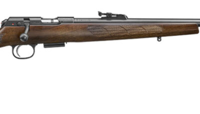 CZ-USA 02303 CZ 457 Lux Full Size 17 HMR 5+1 24" Black Nitride Black Nitride Steel Receiver Turkish Walnut Fixed European-Style Stock Right Hand