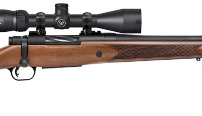 Mossberg 28057 Patriot  22-250 Rem Caliber with 5+1 Capacity, 22" Fluted Barrel, Matte Blued Metal Finish & Walnut Stock Right Hand (Full Size) Includes Vortex Crossfire II 3-9x40mm Scope