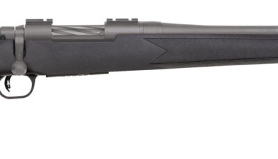 Mossberg 28069 Patriot  Full Size 25-06 Rem 5+1 22" Stainless Cerakote Fluted Barrel, Drilled & Tapped Cerakote Stainless Steel Receiver, Black Fixed Synthetic Stock, Right Hand