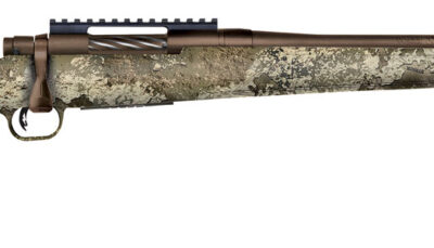 Mossberg 28074 Patriot Predator 22-250 Rem Caliber with 5+1 Capacity, 22" Threaded/Fluted Barrel, Patriot Brown Cerakote Metal Finish & TrueTimber Strata Synthetic Stock Right Hand (Full Size)
