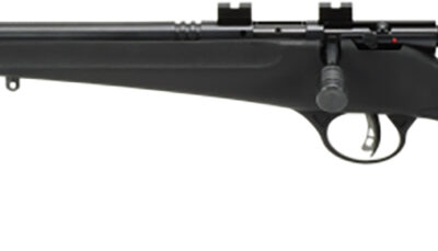 Savage Arms 13841 Rascal FLV-SR Youth 22 LR 1rd 16.12" Matte Blued Heavy Barrel, Matte Blued Carbon Steel Receiver, Black Synthetic Stock, Left Hand