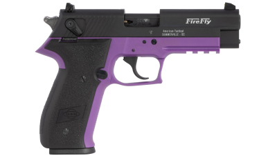 GSG GERG2210FFL FireFly  22 LR 10+1 4" Black Serrated Slide, Purple Zinc Alloy w/Accessory Rail Frame, Black Polymer Grip