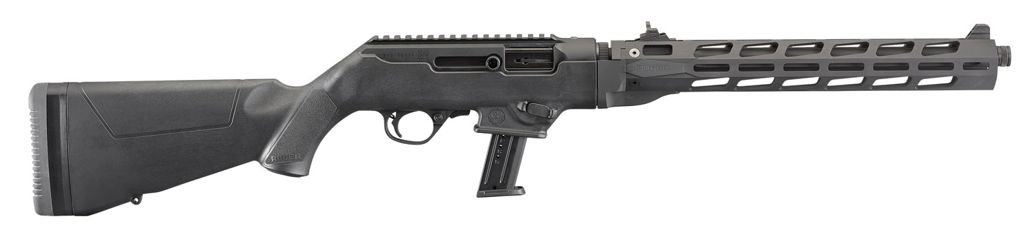Ruger 19115 PC Carbine 9mm Luger 17+1 16.12" Threaded/Fluted Barrel, Type III Hard Coat Anodized Aluminum Receiver, M-LOK Accessory Slots, Optics Ready