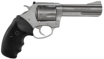 Charter Arms 74042 Pitbull  40 S&W 5 Shot 4.20" Matte Stainless Steel Barrel, Cylinder & Frame w/Black Finger Grooved Rubber Grip