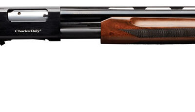 Charles Daly 930200 301 Full Size 20 Gauge Pump 3" 4+1 26" Blued Vent Rib Barrel, Black Anodized Aluminum Grooved Receiver, Fixed Gloss Wood Stock, Right Hand, Beretta/Benelli Mobil Choke System