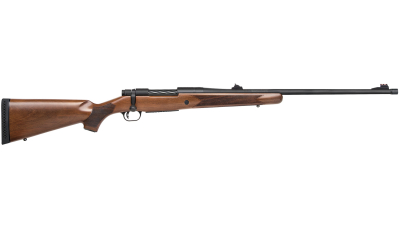 Mossberg 28121 Patriot  Full Size 300 Win Mag 3+1 24" Matte Blued Fluted Threaded Barrel, Drilled & Tapped Matte Blued Stainless Steel Receiver, Walnut Fixed Stock, Right Hand