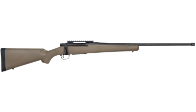 Mossberg 28090 Patriot Predator Full Size 6.5 PRC 4+1 24" Matte Blued Fluted Threaded Barrel, Matte Blued Stainless Steel Receiver w/Picatinny Rail, Flat Dark Earth Fixed Synthetic Stock, Right Hand