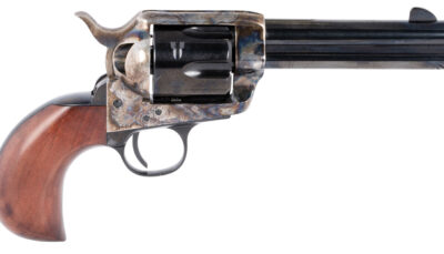 Taylors & Company 200069 1873 Cattleman 357 Mag Caliber with 4.75" Blued Finish Barrel, 6rd Capacity Blued Finish Cylinder, Color Case Hardened Finish Steel Frame & Birdshead Walnut Grip