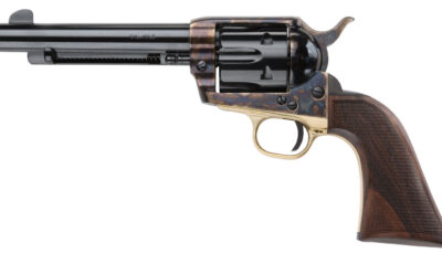 Pietta HF45ALC512NMCW 1873 Great Western II Alchimista II 45 Colt (Long Colt) 6rd 5.50" Blued Steel Barrel & Cylinder, Color Case Hardened Steel Frame, Checkered Walnut Army Grip, Exposed Hammer