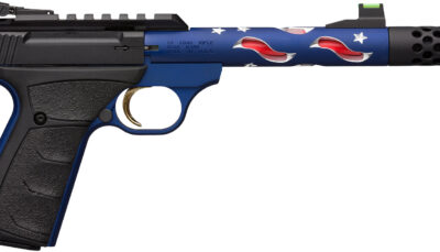 Browning 051572490 Buck Mark Plus SR 22 LR 5.87" Vision MB 10+1 Blue Anodized Matte Black Aluminum Slide Black Ultragrip FX Grip (Americana Themed)