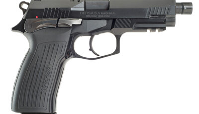 Bersa TPR9MX TPRX Full Size Frame 9mm Luger 17+1, 4.25" Black Steel Threaded Barrel, Matte Black Serrated Steel Slide & Aluminum Frame w/Picatinny Rail, Ambidextrous