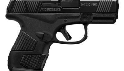 Mossberg 89046 MC2sc Sub-Compact 9mm Luger Caliber with 3.40" Barrel, 10+1 Capacity, Matte Black Finish Frame, Serrated/Optic Cut Black DLC Stainless Steel Slide & Aggressive Textured Polymer Grip