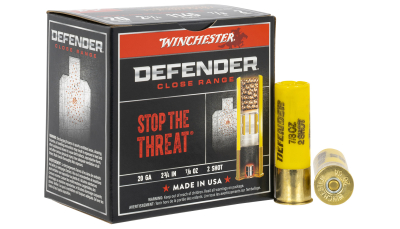 Winchester Ammo S202PD25 Defender  20Gauge 2.75" 7/8oz 2Shot 25 Per Box/10 Case