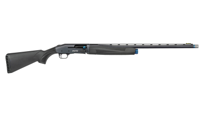 Mossberg 85159 940 Super Bantam Full Size 12 Gauge Semi-Auto 3" 4+1 26" Matte Blued Vent Rib Barrel, Tungsten Gray w/Blue Accents Stainless Steel Receiver, Adjustable Black Synthetic Stock, Right Hand