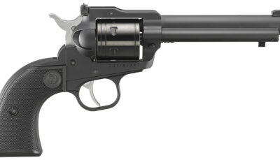 Ruger 2032 Super Wrangler  22  LR/22 WMR 6 Shot 5.50" Black Cerakote Steel Barrel & Frame, Black Cylinder, Black Checkered Polymer Grip, Transfer Bar Safety, Exposed Hammer