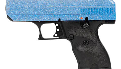 Hi-Point 916BLSP C9  9mm Luger 8+1 3.50" Black Steel Barrel, Hydro-Dipped Blue Sparkle Serrated Slide, Black Polymer Frame, Black Polymer Grips