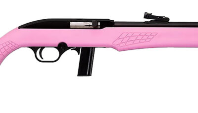 Rossi RS22L1811P RS22 Full Size 22 LR 10+1 18" Matte Black Steel Barrel, Matte Black Grooved Aluminum Receiver, Pink Synthetic Fixed Stock