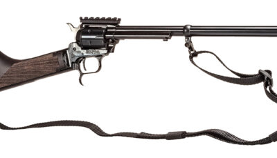 Heritage Mfg BR226B16-PIC Rough Rider Tactical Rancher Full Size 22 LR 6rd 16.12" Black Alloy Steel Barrel, Black Oxide Aluminum Receiver, Black Walnut Fixed Stock, Right Hand