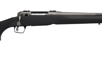 Savage Arms 58269 110 Trail Hunter Lite Full Size 7mm-08 Rem 4+1 20"  Fluted/Threaded Barrel, Drilled & Tapped Steel Receiver, Black Fixed Synthetic Stock