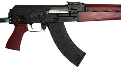 Zastava Arms Usa ZR7762UFSR ZPAPM70  7.62x39mm 30+1 16.30" Black Threaded Barrel, Black 1.5mm Bulged Trunnion Receiver, Serbian Red Wood Handguard, Black Wood Underfolding Stock, Serbian Red Wood Grip