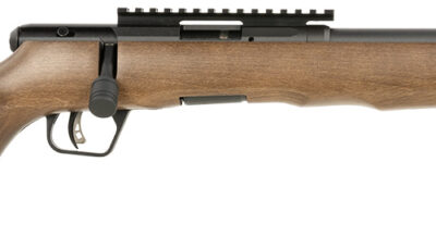 Savage Arms 70517 B Series Timber 22 WMR 10+1 16.50" Matte Black Threaded Barrel, Matte Black Picatinny Rail Carbon Steel Receiver, Woodgrain Fixed Thumbhole Stock