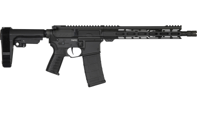 CMMG 55AC20AAB Banshee MK4 5.56x45mm 30+1 12.50" Black Nitride Medium Taper Threaded Barrel, EML 11" M-LOK Handguards, Black Armor Cerakote Aluminum Picatinny Rail Receiver, CMMG Zeroed Grips