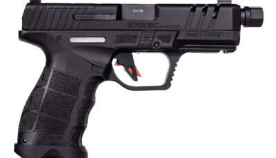 SAR USA SAR9CSOCOMBL SAR9 C  Compact Frame 9mm Luger 21+1 4" Black Steel Barrel, Black Steel Optic Ready/Ported/Serrated Slide, Black Polymer Frame w/Picatinny Rail, Interchangeable Backstrap Grip