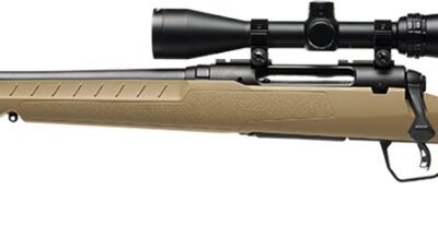 Savage Arms 32197 Axis 2 XP Combo 7mm-08 Rem 4+1 22" Black Sporter Barrel, Black Drilled & Tapped Steel Receiver, Fixed Flat Dark Earth Synthetic Stock, Left Hand, Boresighted 3-9x40