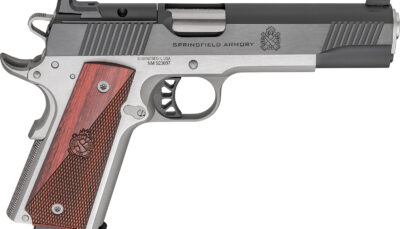 Springfield Armory PX9120LAOS 1911 Ronin 45 ACP 8+1 5" Stainless Steel Barrel Optic Ready Blued Slide Crossed Cannons Checkered Grip