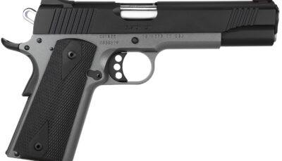 Kimber Mfg, Inc 3700693 Custom LW Shadow Ghost 45 ACP 8+1 5" Stainless Match Grade Barrel, KimPro Black Serrated Stainless Steel Slide, KimPro Gray Aluminum Frame w/Beavertail, Black Hogue Rubber Grip