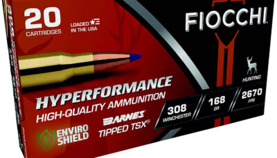 Fiocchi 308TTSX Hyperformance  308Win 168gr Barnes Tipped TSX 20 Per Box/10 Case
