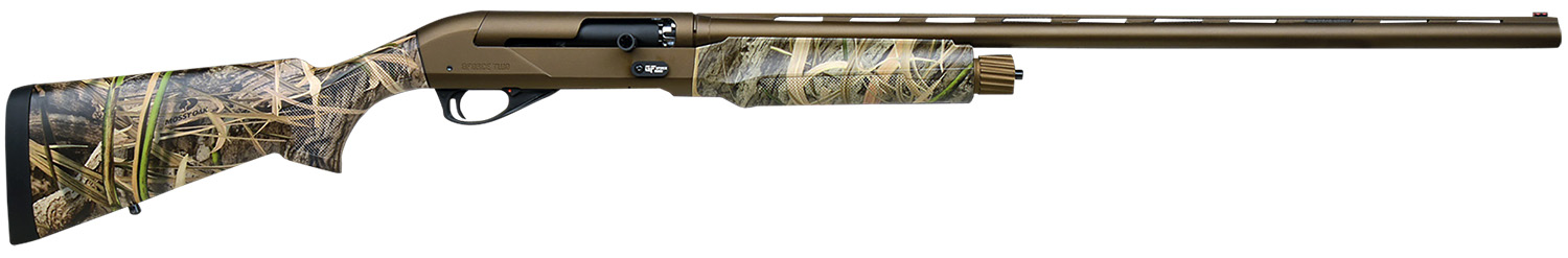 Gforce Arms GFTWO1228MO2 Two 12 Gauge Semi-Auto 3" 28" Bronze Cerakote Vent Rib Barrel, Bronze Cerakote Receiver, Adj Shim Mossy Oak Habitat Synthetic Stock