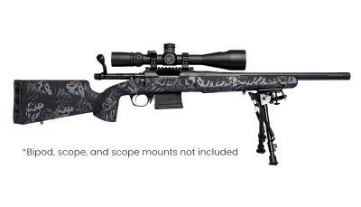 Horizon Firearms RF018S221814T17 Vandal Dark 2 22 Creedmoor 18" Black Fluted Threaded Barrel, Picatinny Rail Receiver, Arca Rail Forend, Textured Iota Carbon Fiber Stock