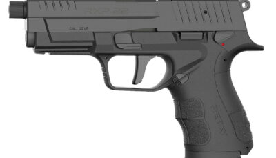 Retay USA RXP22BLK13TH RXP 22 LR 13+1 4" Black Threaded Barrel, Black Cerakote RMR/RMSc Optic Ready/Serrated Slide & Polymer Frame w/Accessory Rail, Textured Grip