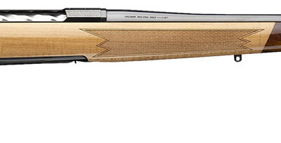 Browning 036080218 X-Bolt 2 Medallion 308 Win 4+1 22" Blue Polished Threaded Barrel & Drilled & Tapped Carbon Steel Receiver, Fixed Gloss AAAA Maple Wood Stock, Radial Muzzle Brake