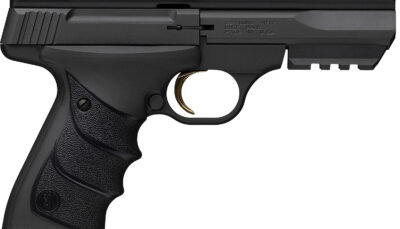 Browning 051602490 Buck Mark Black Label URX 22 LR 10+1 5.50" Matte Blued Contoured Barrel, Matte Black Serrated Slide, Matte Black Aluminum Frame w/Picatinny Rail, Black UFX Overmolded Grip