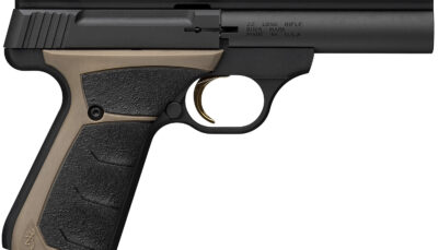 Browning 051604490 Buck Mark Field Target Micro 22 LR 10+1 4" Matte Blued Bull Barrel, Matte Black Serrated w/Picatinny Rail Slide, Matte Black Aluminum Frame, UFX Overmolded Grip