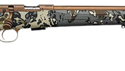 CZ-USA 02322 CZ 457 American Hunter 22 LR 5+1 20" Bronze Cerakote Steel Barrel, Bronze Cerakote Drilled & Tapped Steel Receiver, Veil Camo Fixed Synthetic Stock