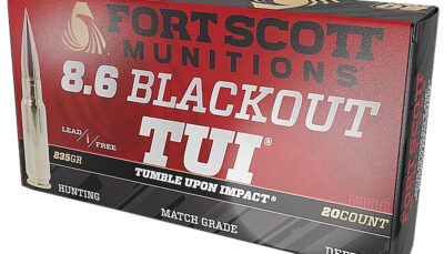 Fort Scott Munitions 86BLK235SCV1 Tumble Upon Impact (TUI)  8.6 Blackout 235 gr 20 Per Box/ 10 Cs