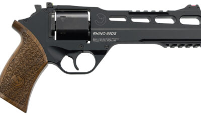 Chiappa Firearms CF340343 Rhino 60DS *CA Compliant 10mm Auto 6 Shot 6" Black Anodized Picatinny Rail/Vent Rib Barrel, Black Cylinder, Black Anodized Aluminum Frame w/Picatinny Rail, Walnut Grip